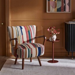 Trudy High Gloss Side Table - Cocoa Brown by Atkin And Thyme - thumbnail 2