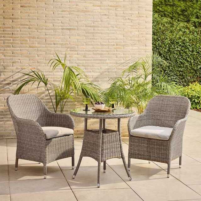 Matilda 2 Seat Bistro Set by Atkin And Thyme, Table H74.5 x 69.5 x D69.5cm Armchair H85 x W65 x D65 cm - image 1