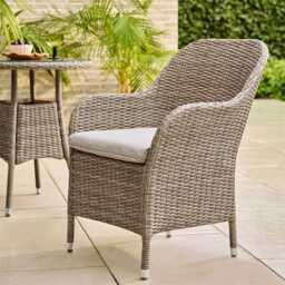 Matilda 2 Seat Bistro Set by Atkin And Thyme, Table H74.5 x 69.5 x D69.5cm  Armchair H85 x W65 x D65 cm - thumbnail 2