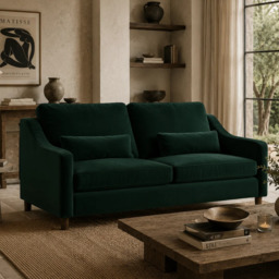 Hampton 4 Seat Sofa In Hunter Easy Care Velvet