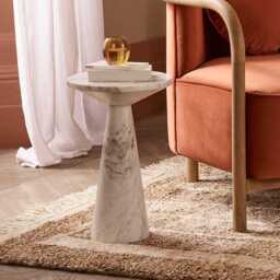 Basso Marble Side Table In Fantasy Brown