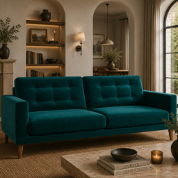 Fitzroy 4 Seat Sofa In Mallard Easy Care Velvet
