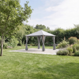 Savannah 3x3m Fabric Gazebo - Oak by Atkin And Thyme, H286 x W299 x D299 cm - thumbnail 3