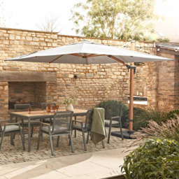 Savannah 3m Wood-Effect Cantilever Parasol - Oak by Atkin And Thyme