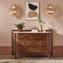 Queenie Marble Chest Of Drawers by Atkin And Thyme, H85 x W140 x D45cm