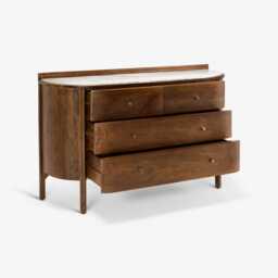 Queenie Marble Chest Of Drawers by Atkin And Thyme, H85 x W140 x D45cm - thumbnail 3
