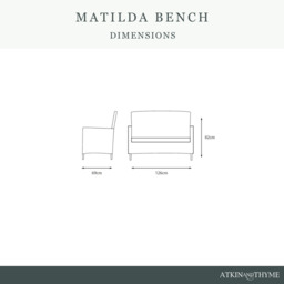 Matilda Bench by Atkin And Thyme, H82 x L126 x D66 cm - thumbnail 4