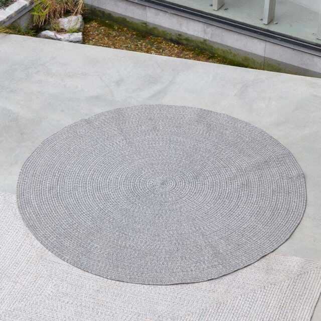 Round Outdoor Rug 250Cm Grey