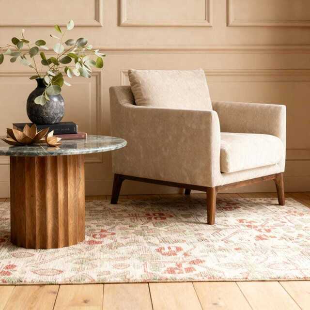 Barnaby Armchair In Mushroom Velvet