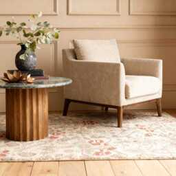 Barnaby Armchair In Mushroom Velvet