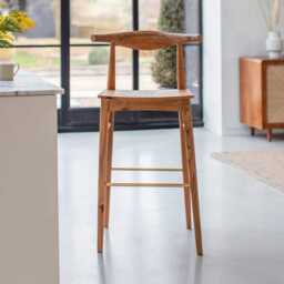 Hiro Barstool - Natural by Atkin And Thyme, H103 x W56 x D43 cm, Seat Height 71 cm - thumbnail 1