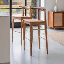 Hiro Barstool - Natural by Atkin And Thyme, H103 x W56 x D43 cm, Seat Height 71 cm - thumbnail 2