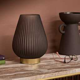 Phoebe Table Lamp In Grey by Atkin And Thyme, H28 x W21 x D21 cm - thumbnail 3