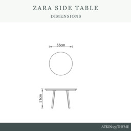 Zara Side Table by Atkin And Thyme,  Side Table H52 x W55 cm - thumbnail 3