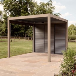 Savannah Pergola with Lights 3m x 3m - Birch Effect