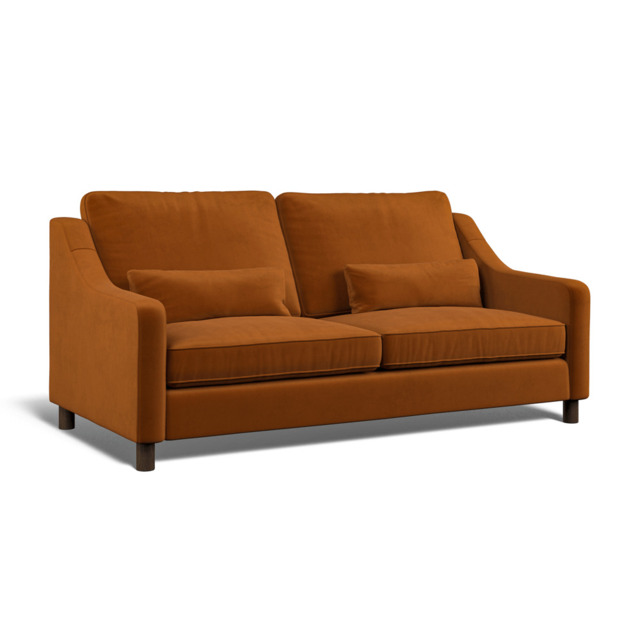 Hampton 4-Seat Sofa In Burnt Eco Velvet by Atkin And Thyme - image 1