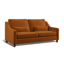 Hampton 4-Seat Sofa In Burnt Eco Velvet by Atkin And Thyme