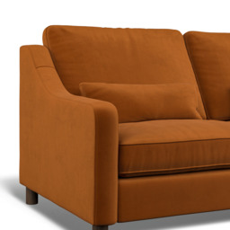 Hampton 4-Seat Sofa In Burnt Eco Velvet by Atkin And Thyme - thumbnail 4