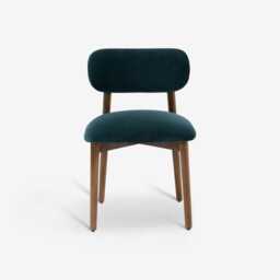 Layla Dining Chair in Petrol Blue Velvet by Atkin And Thyme - thumbnail 5