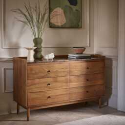 Brera Marble Large Chest of Drawers by Atkin And Thyme, H80 x W130 x D45 cm - thumbnail 1