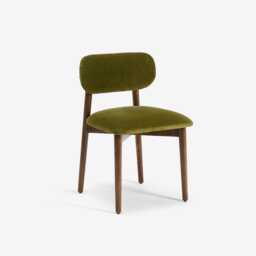 Layla Dining Chair in Deep Green Velvet by Atkin And Thyme - thumbnail 2