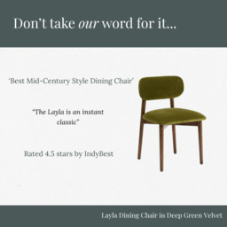 Layla Dining Chair in Deep Green Velvet by Atkin And Thyme - thumbnail 5