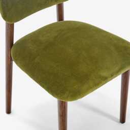 Layla Dining Chair in Deep Green Velvet by Atkin And Thyme - thumbnail 3