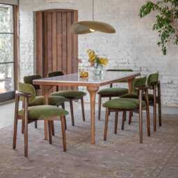 Layla Dining Chair in Deep Green Velvet by Atkin And Thyme - thumbnail 4