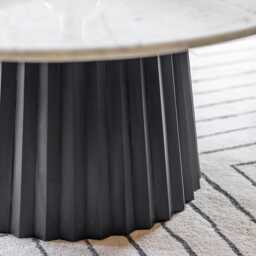 Westbourne Marble Coffee Table - Black by Atkin And Thyme, Dia. 100 x H45cm - thumbnail 2