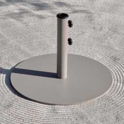 Modern Steel Parasol Base 16KG - Taupe by Atkin And Thyme