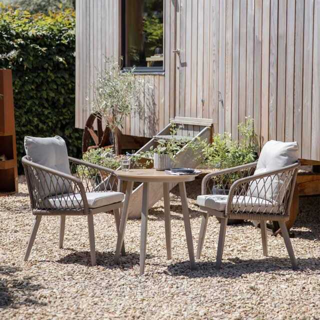 Lauren 2 Seat Bistro Set by Atkin And Thyme, Table H68 x W60 x D60 cm  Dining Chair H78 x W62 x D69 cm - image 1