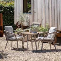 Lauren 2 Seat Bistro Set by Atkin And Thyme, Table H68 x W60 x D60 cm  Dining Chair H78 x W62 x D69 cm