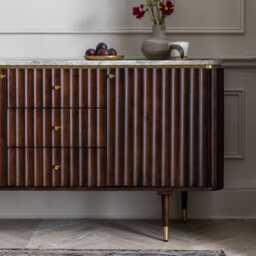 Flute Marble Sideboard - Vintage by Atkin And Thyme, H76 x W147 x D45 cm - thumbnail 2