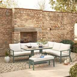 Valentina Corner Lounge Dining Set with Adjustable Table by Atkin And Thyme - thumbnail 1