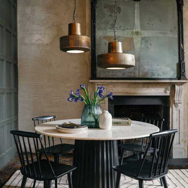 Milano Pendant Light Antique Bronze by Atkin And Thyme, W30x D30x H30 cm - image 1
