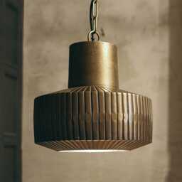 Milano Pendant Light Antique Bronze by Atkin And Thyme, W30x D30x H30 cm - thumbnail 3