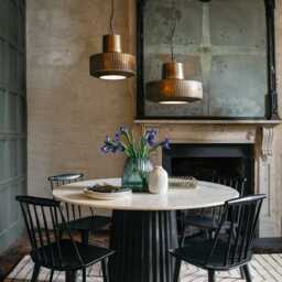 Milano Pendant Light Antique Bronze by Atkin And Thyme, W30x D30x H30 cm