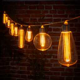 Indoor/Outdoor Connectable Festoon Lights - 10 mixed Antique Bulbs by Atkin And Thyme