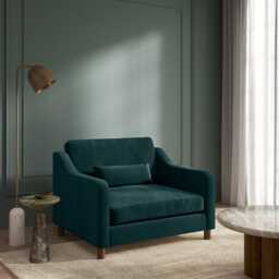 Hampton Loveseat In Mallard Eco Velvet by Atkin And Thyme, H85 x W122 x D95cm - thumbnail 2