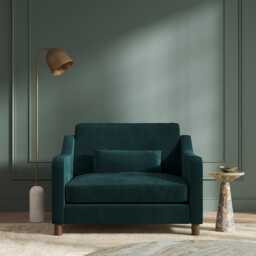 Hampton Loveseat In Mallard Eco Velvet by Atkin And Thyme, H85 x W122 x D95cm
