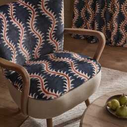 Calvin Armchair in Linwood Helter Skelter Velvet by Atkin And Thyme - thumbnail 2