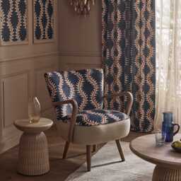 Calvin Armchair in Linwood Helter Skelter Velvet by Atkin And Thyme