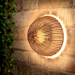 Cerchio Rechargeable Rattan Wall Light