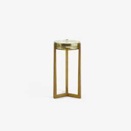Molten Side Table Clear Glass by Atkin And Thyme, H54 x W27 x D27 cm - thumbnail 5