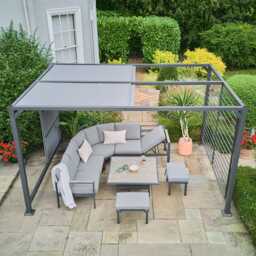 Daria Slatted Panel Gazebo by Atkin And Thyme, H223 x W400 x D300 cm - thumbnail 3