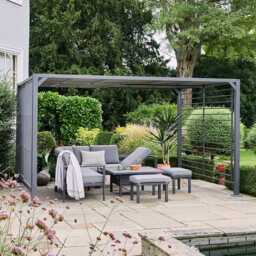 Daria Slatted Panel Gazebo by Atkin And Thyme, H223 x W400 x D300 cm - thumbnail 1