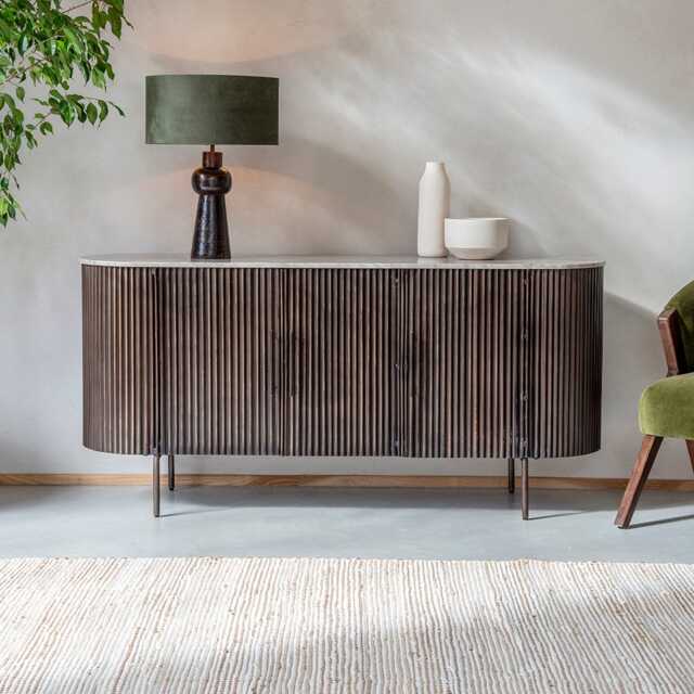 Monza Metal & Marble Sideboard by Atkin And Thyme, H76 x W160 x D45 cm - image 1