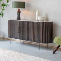 Monza Metal & Marble Sideboard by Atkin And Thyme, H76 x W160 x D45 cm - thumbnail 2