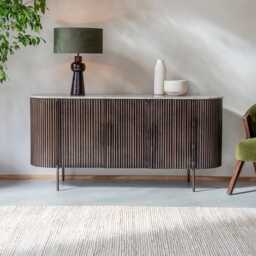 Monza Metal & Marble Sideboard by Atkin And Thyme, H76 x W160 x D45 cm - thumbnail 1