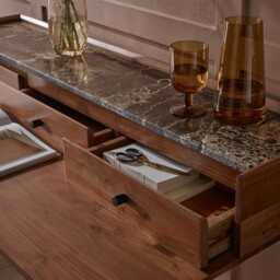 Brera Marble Study Desk by Atkin And Thyme, H84 x W125 x D60 cm - thumbnail 2